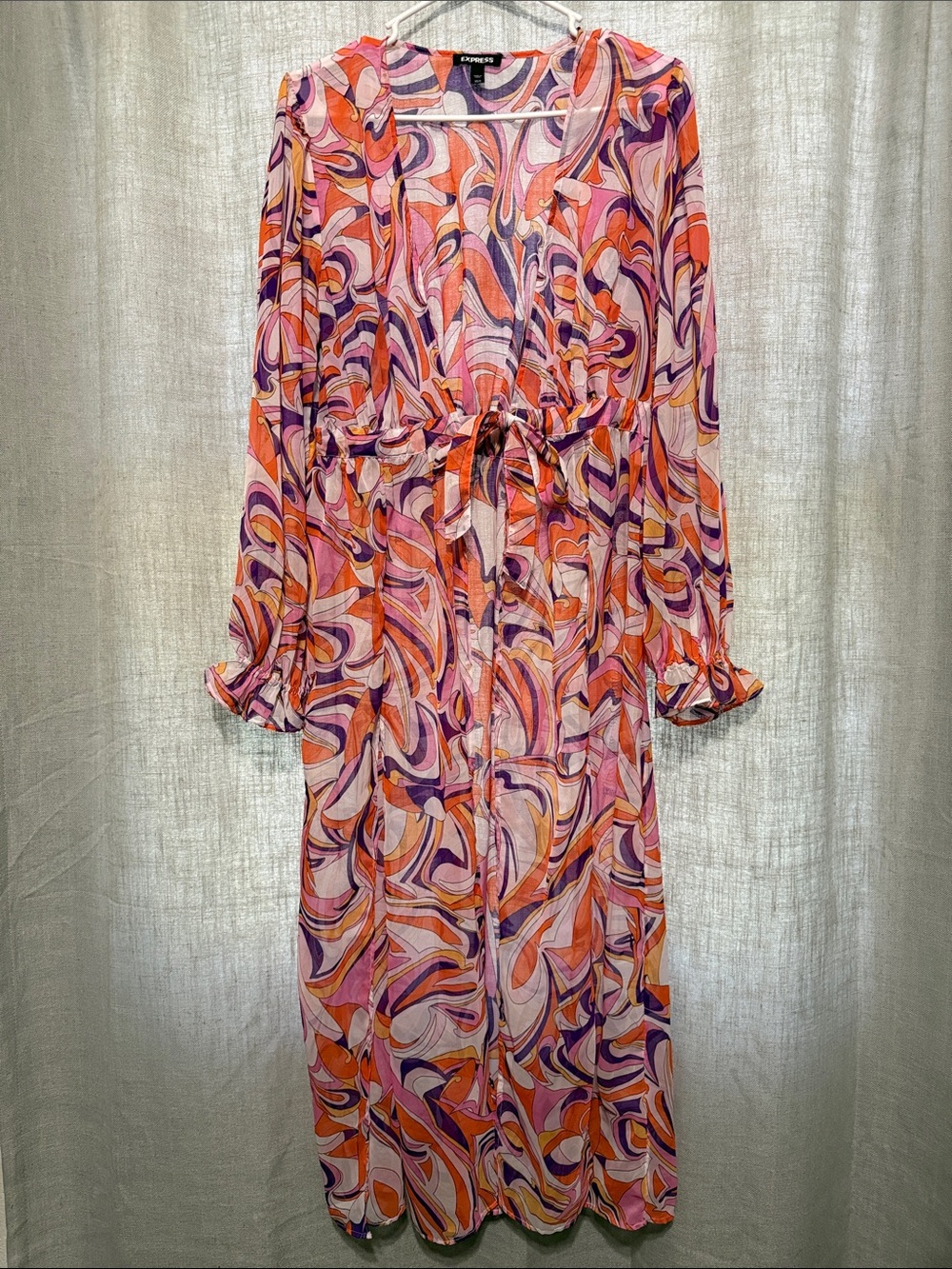 Express Boho Retro Sheet Swim Cover Up - Picture 2 of 7